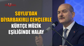 Soylu'dan Diyarbakırlı gençlerle kürtçe müzik eşiliğinde halay